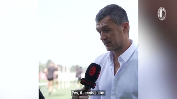 Paolo Maldini on the first day of pre-season